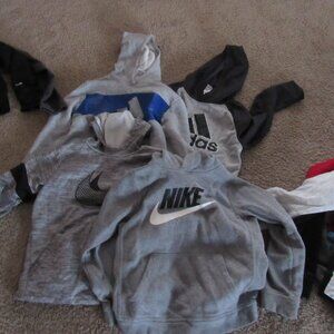 Lot of 4 Hooded Sweatshirts Boys Youth Medium Nike, Adidas **Barely Worn**